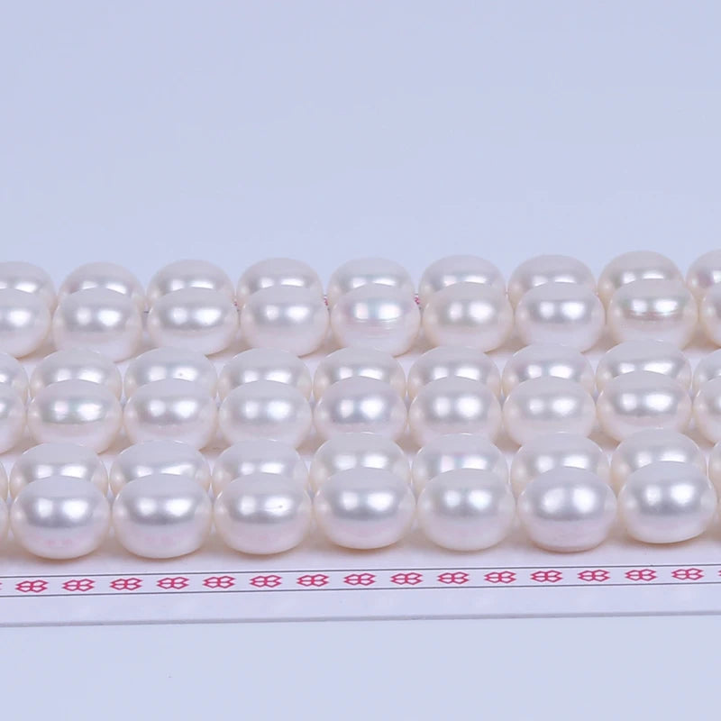 Factory Direct Small Size 4-10.5mm Freshwater Pearl Beads 3A Grade White Pink Button Shape Half Drilled Hole Loose Jewelry