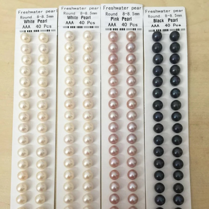 Natural Freshwater Pearl Beaded 3A High Quality Rice Shape Half Punch Loose Beads for Pearl Bracelet Necklace 8x10mm