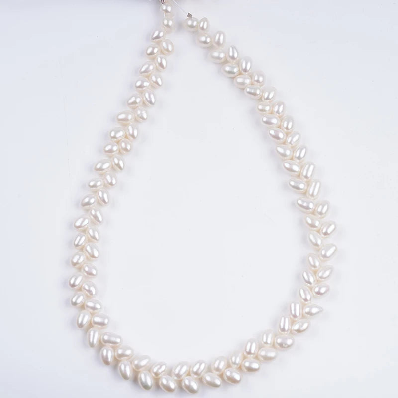 Top Quality Natural Freshwater Natural Color 5-6mm Wheat Rice Beads Pearls Pearls for Jewelry Making