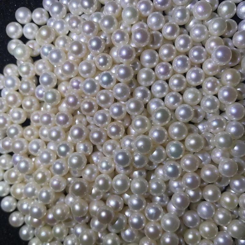 China Cultured Freshwater Pearls 4mm 5mm 6mm 3A Grade White Round Loose Natural Freshwater Pearls