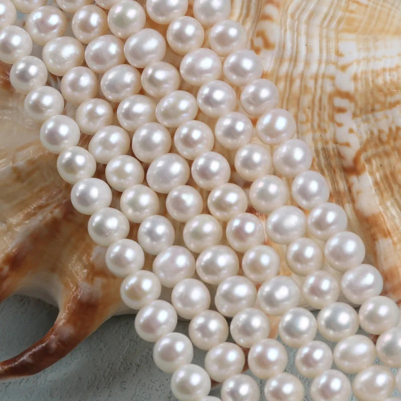 6-7mm AA Grade White Small Potato Shape Loose Pearl for Jewelry Making