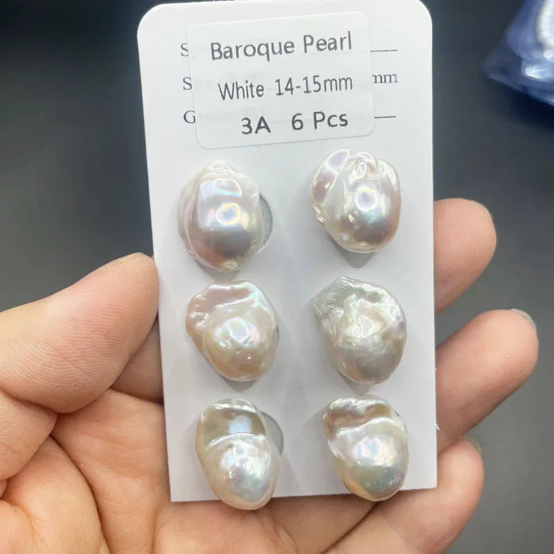 Best Quality 3A Irregular Shape Pearl Beads Withe Color Big Size Baroque Pearl Freshwater Loose Pearl Wholesale Price Per Piece