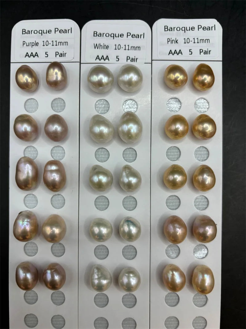High Quality 3A Baroque Freshwater Pearl Necklace 9-13mm White Purple Beads Small Size Loose Jewelry Wholesale Jewelry Making