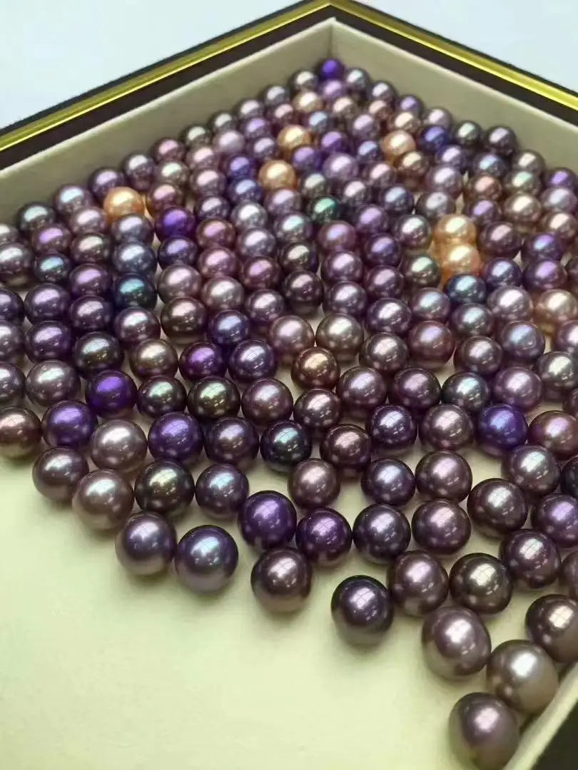 3A 10-14mm Natural Pink Purple Loose Beads Real Edison Pearl Beads for Jewelry Making