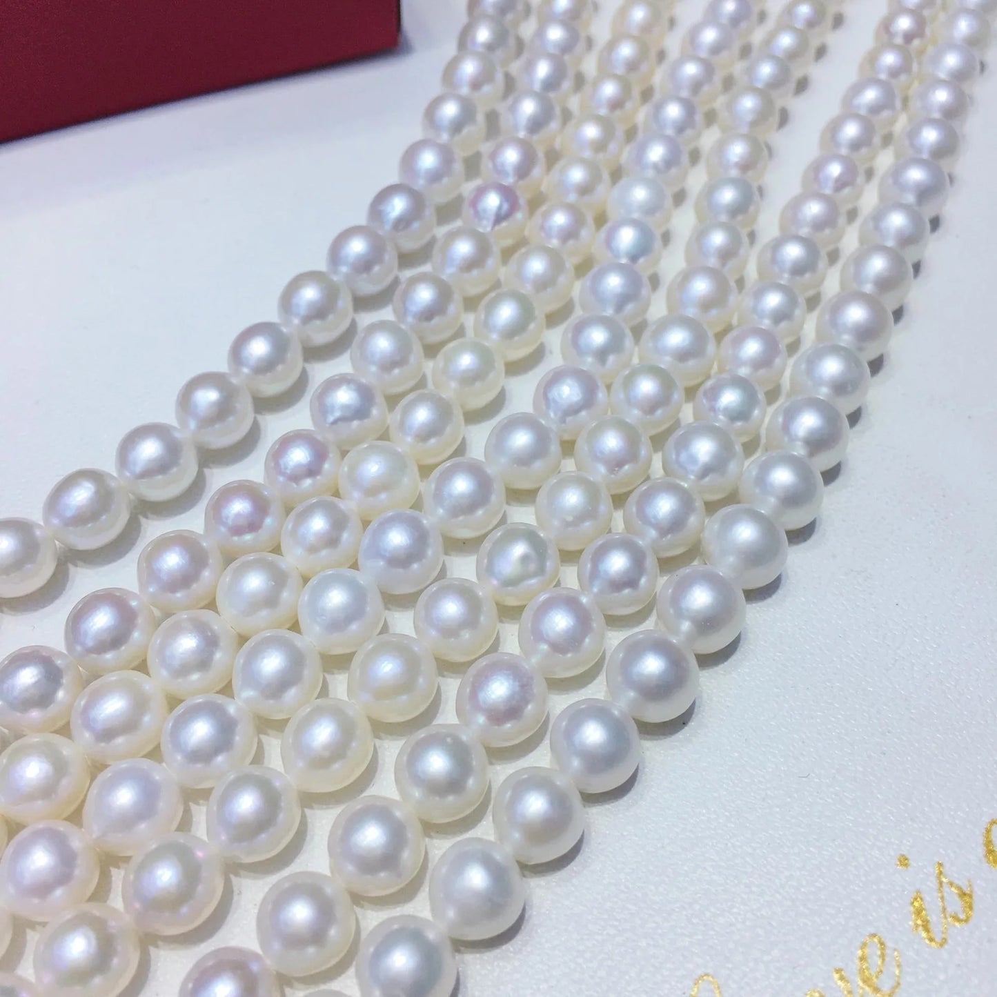 High quality 100% natural 10 + mm round freshwater pearl necklace high-end DIY jewelry accessories loose pearls