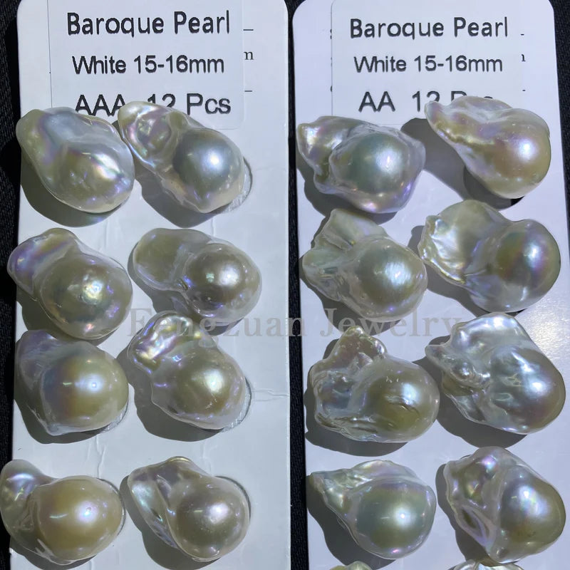 1A-3A Loose Baroque Freshwater Pearls Irregular Shape Natural Pearls 15-16mm Size for Jewelry Jewelry Making