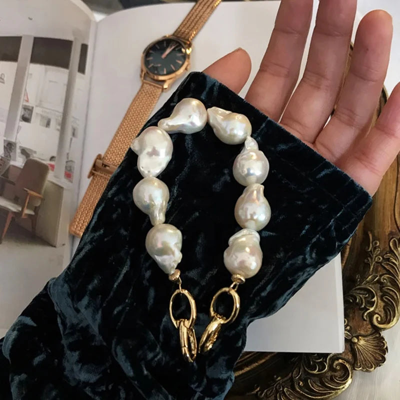 Large Size 17-19mm Natural Freshwater Baroque Pearl Beads Full Hole Irregular Baroque Pearl Loose Beads for Pendant