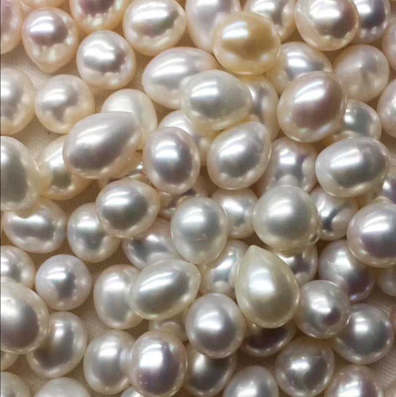 Round 8mm 10mm White Half Drilled Real Loose Wholesale Freshwater Pearls Raw Cultured Real 7mm Freshwater Pearl for Make Jewelry