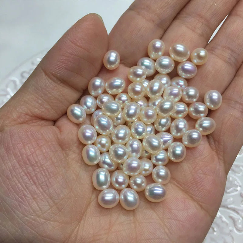 Natural Freshwater Pearl Rice 5-10mm No Hole Wholesale Loose Freshwater Pearl for Making Jewelry