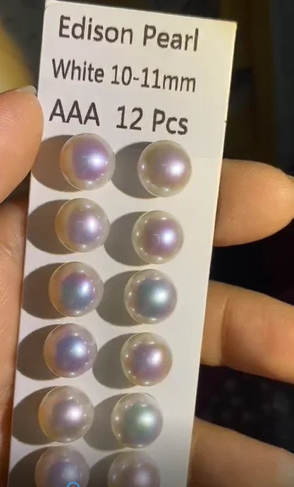 Hot Sale Edison Loose Round 12mm-15mm Natural Freshwater Pearls White/Pink/Purple Colors Various Sizes