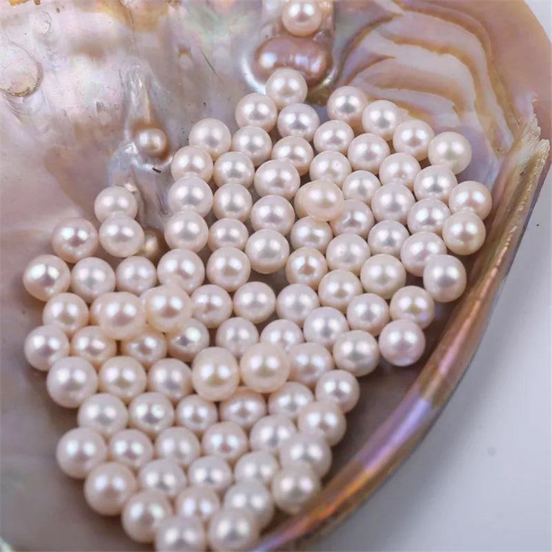 3A White Color Freshwater Pearl Beads Round Shape Natural Pearl Loose Bead Suitable for Making Pearl Earring Pendant