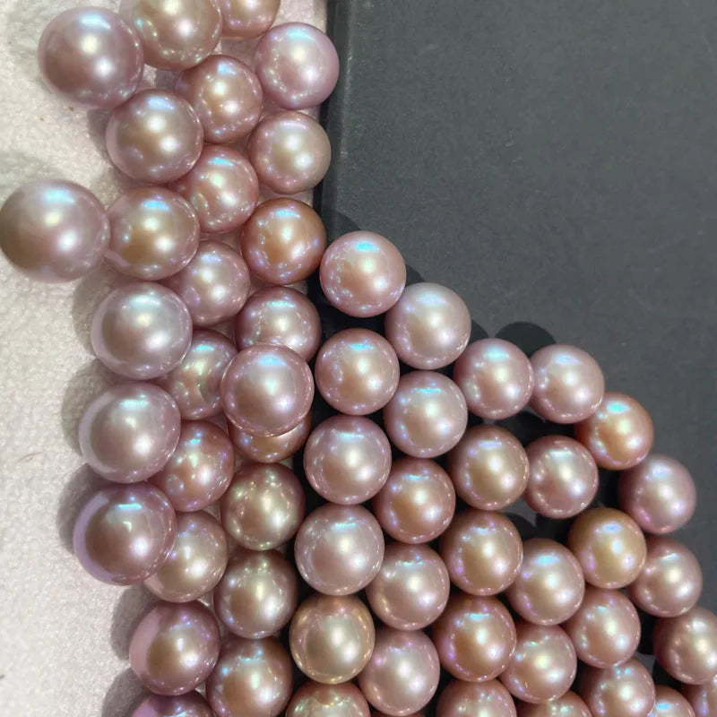 Hot Sale 3A 2-12mm Round Shape Natural Pink Color Freshwater Loose Pearls Beads for Jewelry Making