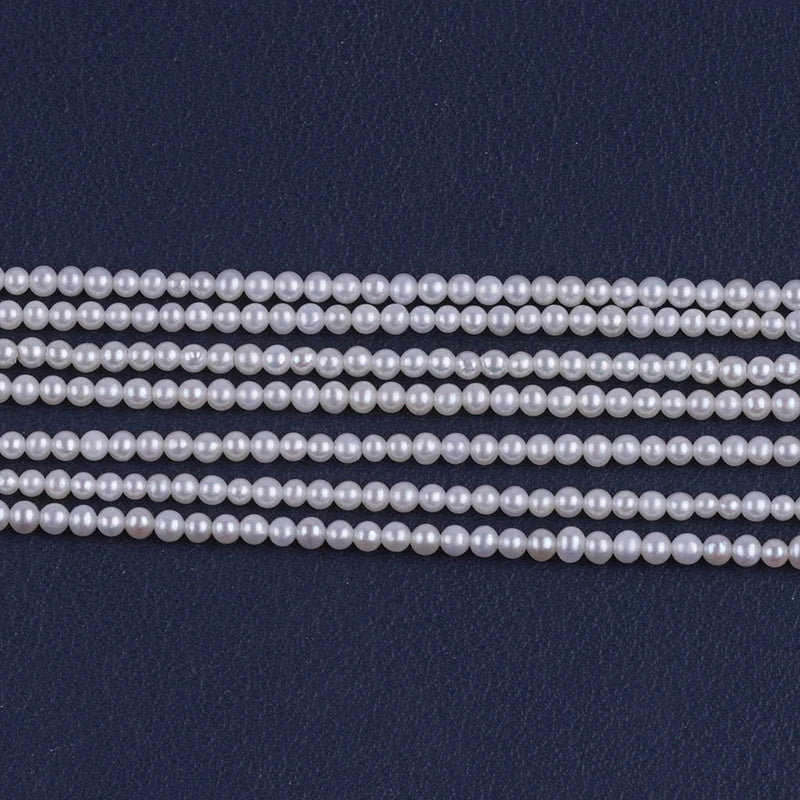 20cm 2-2.5mm A Quality Grade Natural Round Freshwater Pearls for Jewelry Making