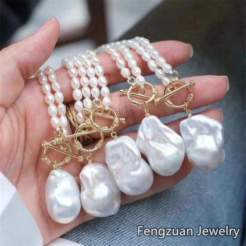 Loose Natural Baroque Pearl Big Size 15-25mm White Factory Wholesale No Hole Half Hole Irregularity Baroque Pearls for Jewelry