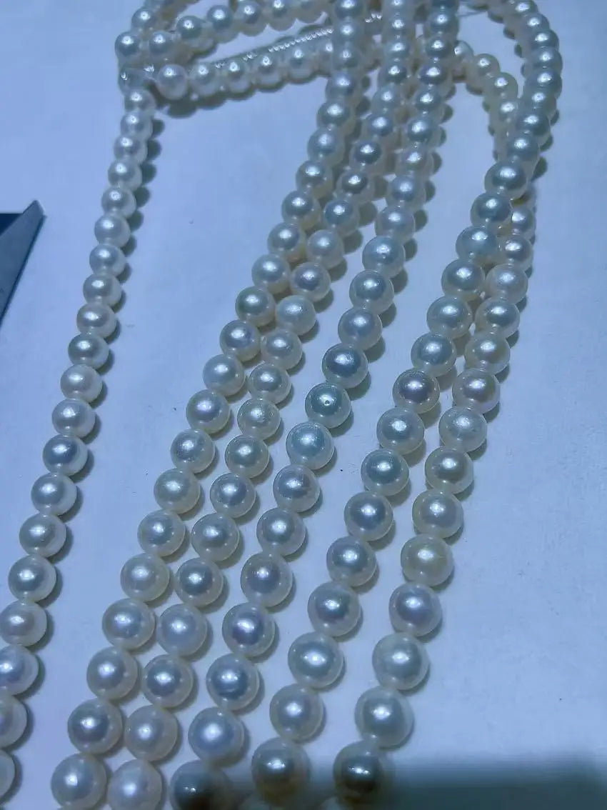 5A Freshwater Natural Pearls 10-11mm to 11-12mm Highlight White DIY Jewelry Accessories High Quality Pearls