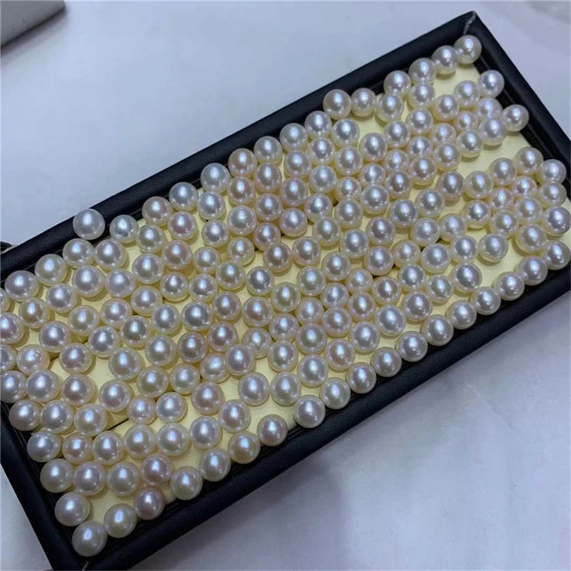 Bulk Wholesale Natural Freshwater 5-5.5mm Half Hole Round Pearl for Ring Earrings Pendant Jewelry
