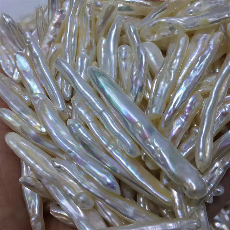 4-6mm Freshwater Baroque Pearl Stick pearl Loose Pearls for Jewelry making full hole