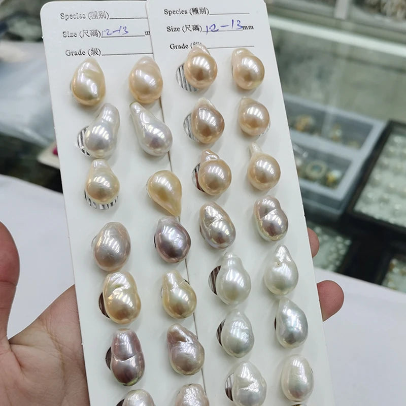 High Quality 2A Baroque White Pink Purple 9-13mm Freshwater Pearl Necklace Wholesale Small Size Loose Beads for Jewelry Making