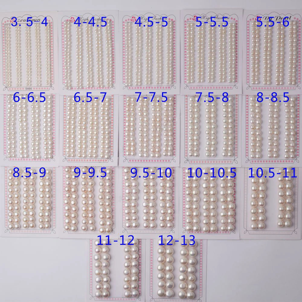 2-8mm Natural Real Beads Pearl Wholesale Price Half Drilled Freshwater Pearl Button Pearl for DIY Jewelry