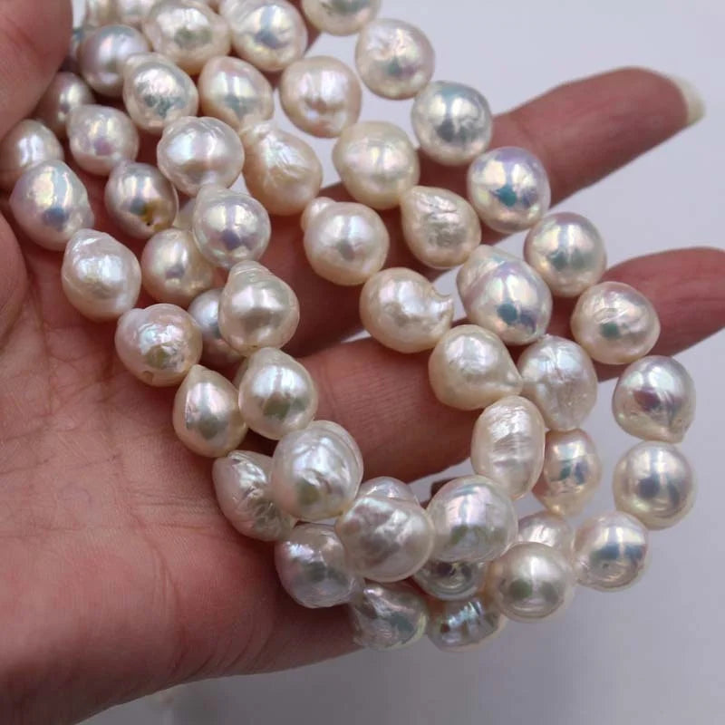 9-13mm a 2A 3A Quality Freshwater Loose Pearls White Color Zhuji Natural No Hole Fresh Water Baroque Pearl Beads