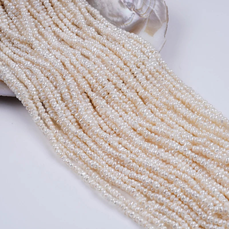 3-4mm a Grade Wholesale Freshwater Loose Button Shape Pearl for Jewelry Making