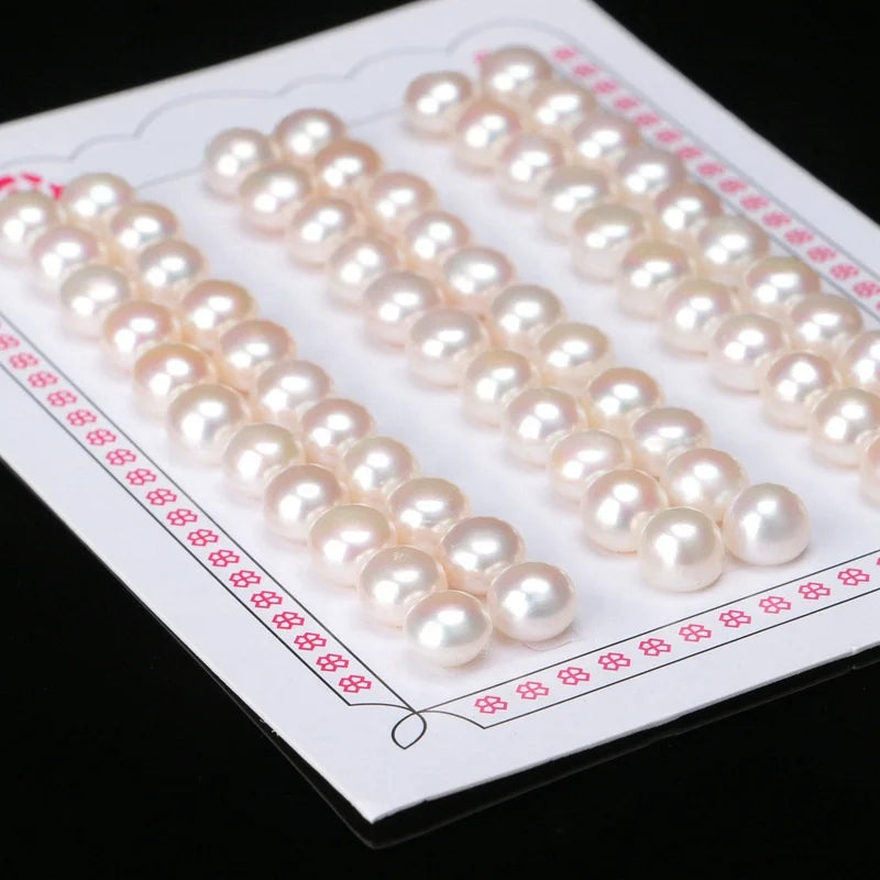 Wuzhou High Quality 4A Freshwater Pearl Loose Button Pearl Jewelry Making Freshwater Pearl Earrings