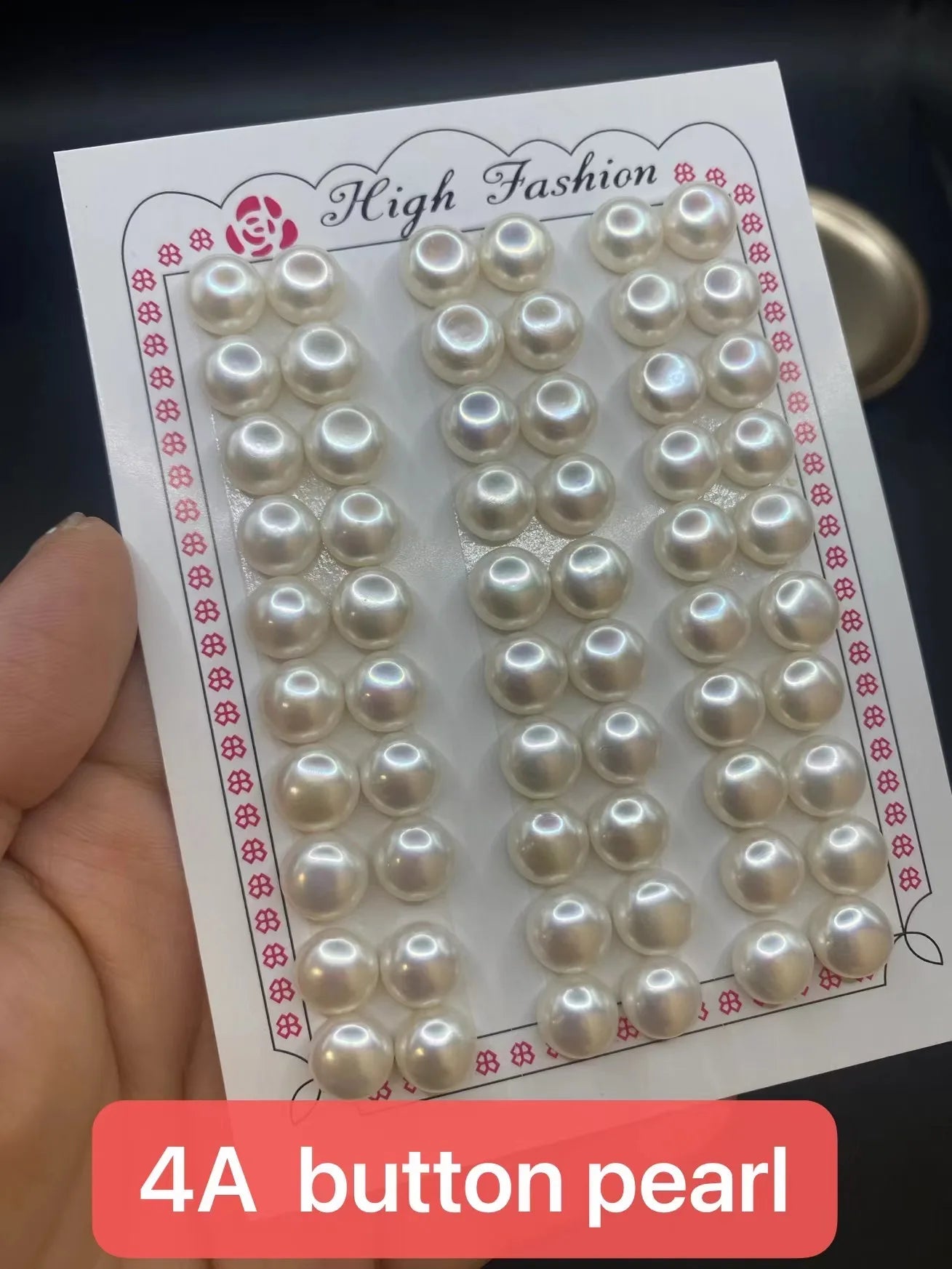 China Factory Wholesale Cheap 3A 4A Button Freshwater Pearls Button Shape Half Hole Freshwater Pearl Price