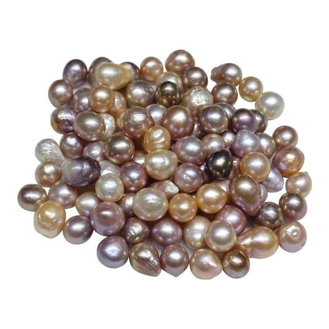 A High Quality Wholesale Price Irregular Shape 9-12mm Loose Pearls Large Size Nucleated Baroque Freshwater Pearl