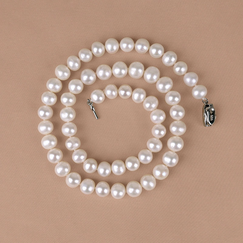 Natural freshwater pearl necklace for mother gift short simple luxury fashion short URL XL050
