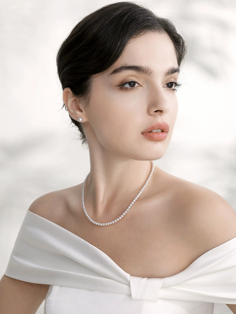 Rice Pearl Necklace18k Gold Natural Freshwater Baby Pearl Necklace
