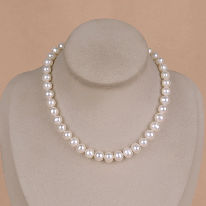 Natural freshwater pearl necklace for mother gift short simple luxury fashion short URL XL050