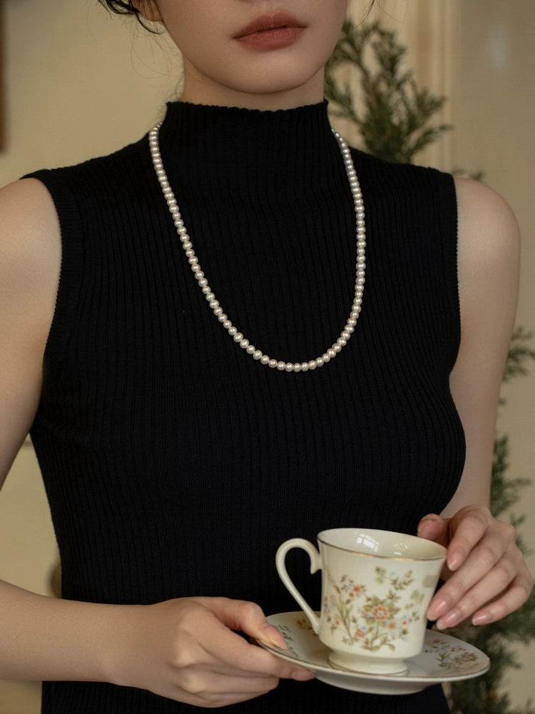 Pearl Necklace Young Fashion Design Female Long Necklace Accessories