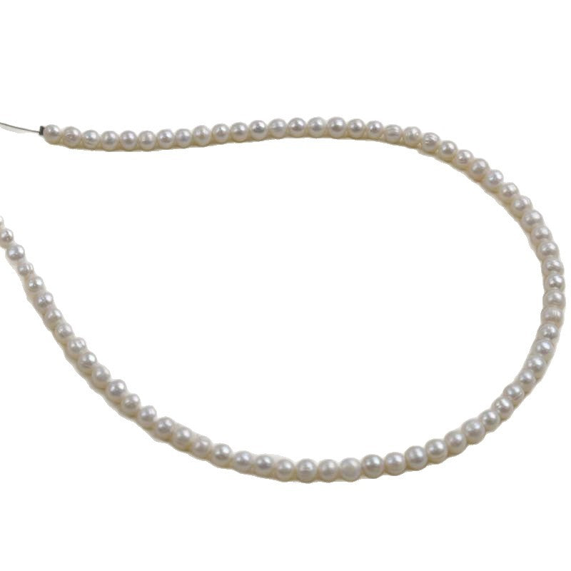 1200 Zhuji pearl 5-6mm white near-round pearl string