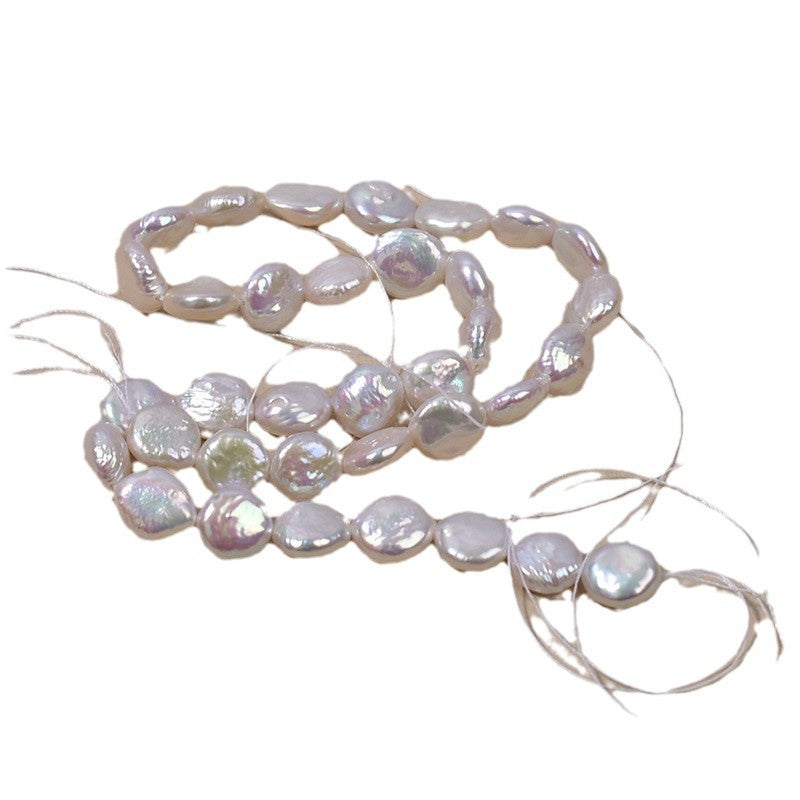 1070 10-11Mm Natural Freshwater Baroque Special-shaped Button Pearl Material
