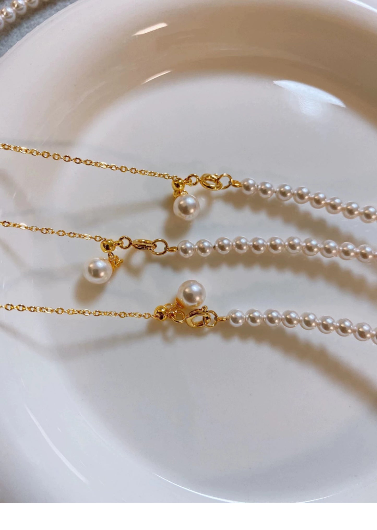 Akoya Pink Millet Zhuhai Mother Shell Pearl Necklace Female Temperament Versatile Celebrity Light Luxury Premium Sense Clavicle Chain