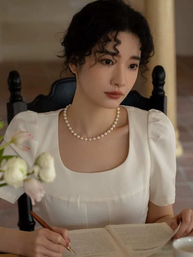 Freshwater Pearl Necklace Chain Simple and Versatile Female