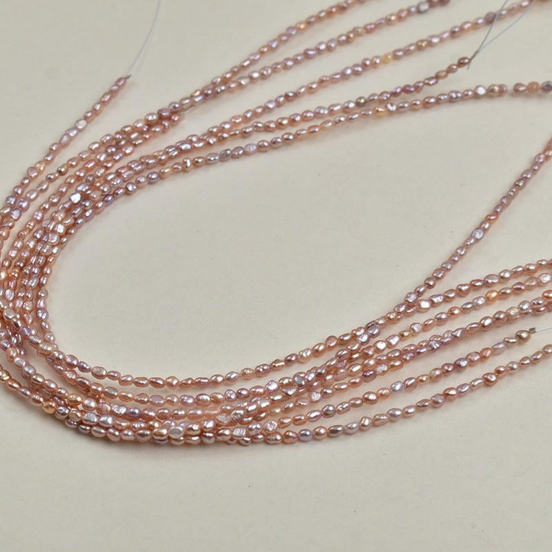 1322 3mm keshi pearl baroque special-shaped natural freshwater pearl DIY necklace work in progress