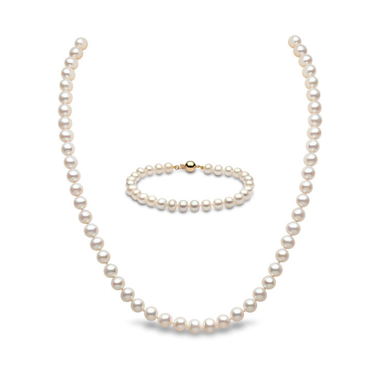 18K gold pearl necklace Mother's Day gift for mother's birthday women's jewelry for elders, old people and mother-in-law gifts