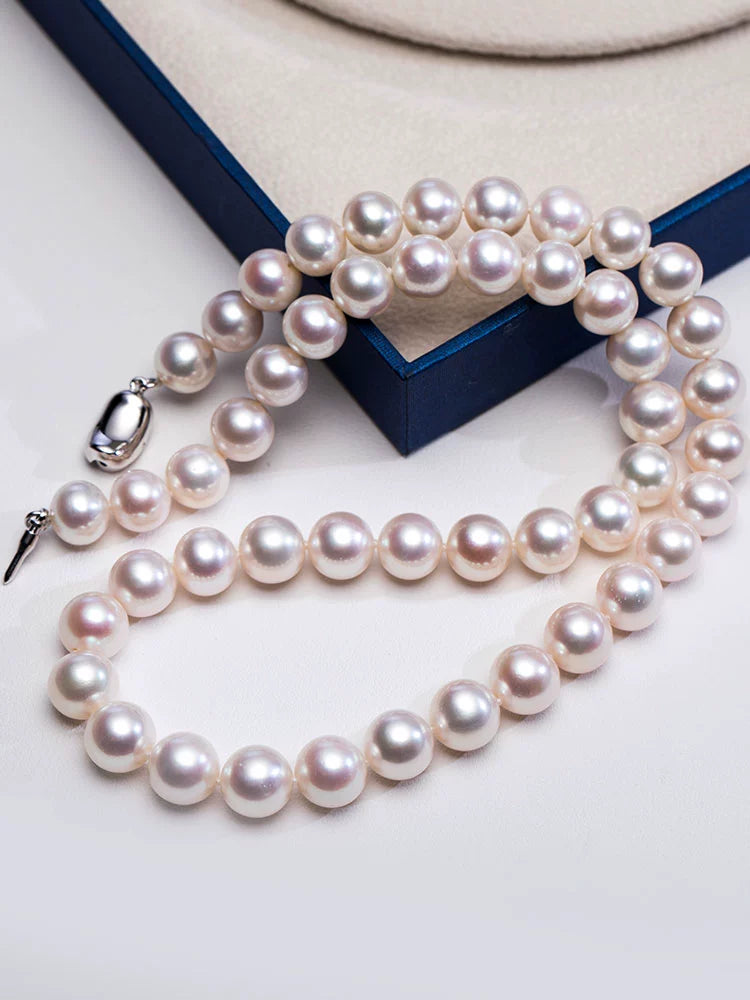 Nanzhu Palace freshwater pearl necklace mother model female genuine nearly round neck chain collarbone chain love season mother's day