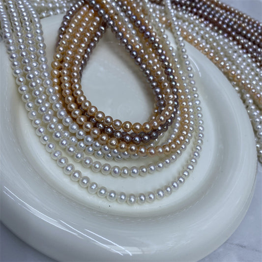 1123 Natural Pearl 4-5MM Near Round Loose Bead DIY Jewelry Accessories