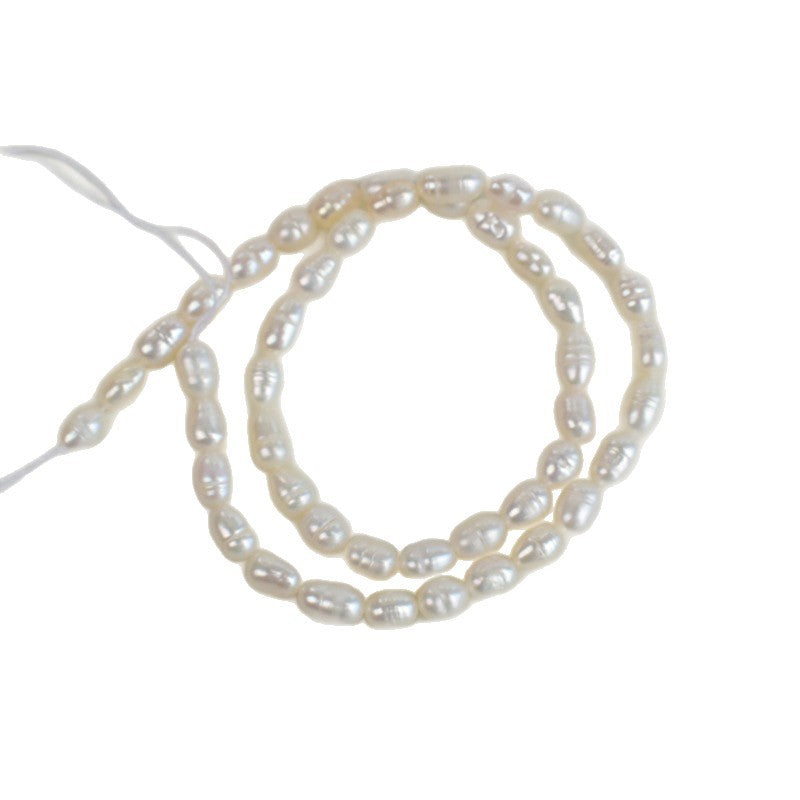 1048 5-6Mm Rice Beads Natural Freshwater Real Pearls Jewelry Accessories
