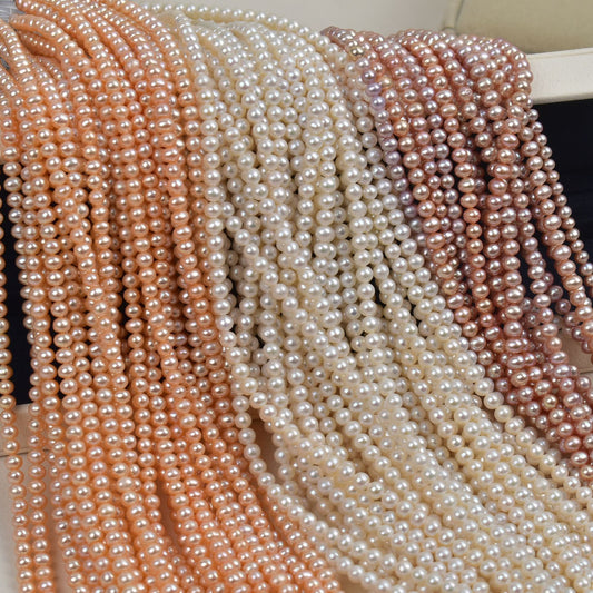 1136 Natural freshwater strong light egg round pearl 4-5mm