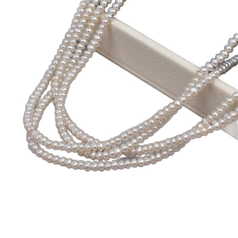 1129 3-4mm Irregular Pearl DIY Bracelet Necklace work in progress Natural Pearl