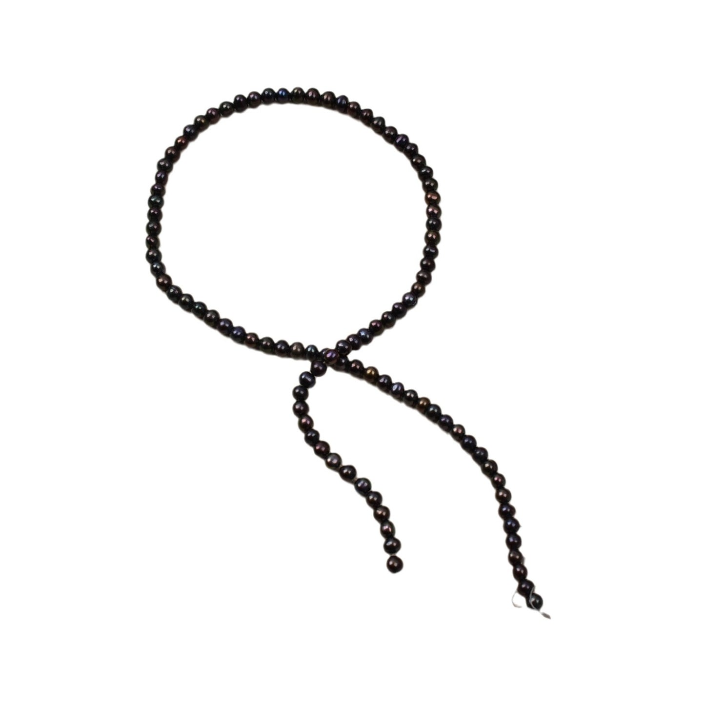 1150 black, pearl 4mm elongated natural freshwater pearl wholesale loose bead jewelry handmade DIY accessories