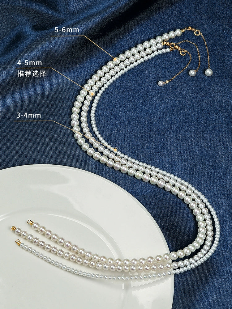Rice Pearl Necklace18k Gold Natural Freshwater Baby Pearl Necklace