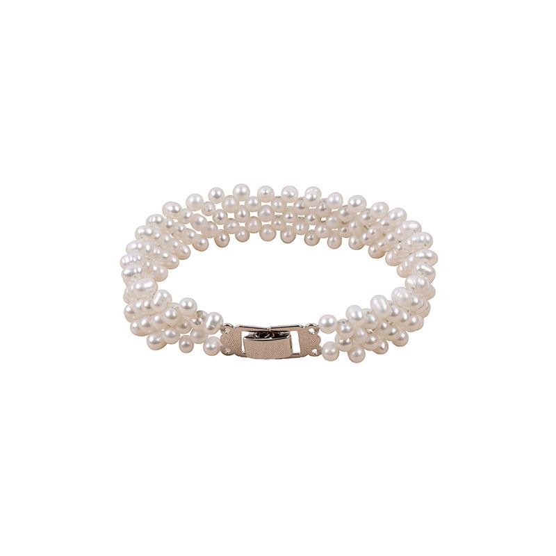 Natural freshwater pearl jewelry hand-woven bracelet Japanese and Korean style elegant jewelry gift SL005
