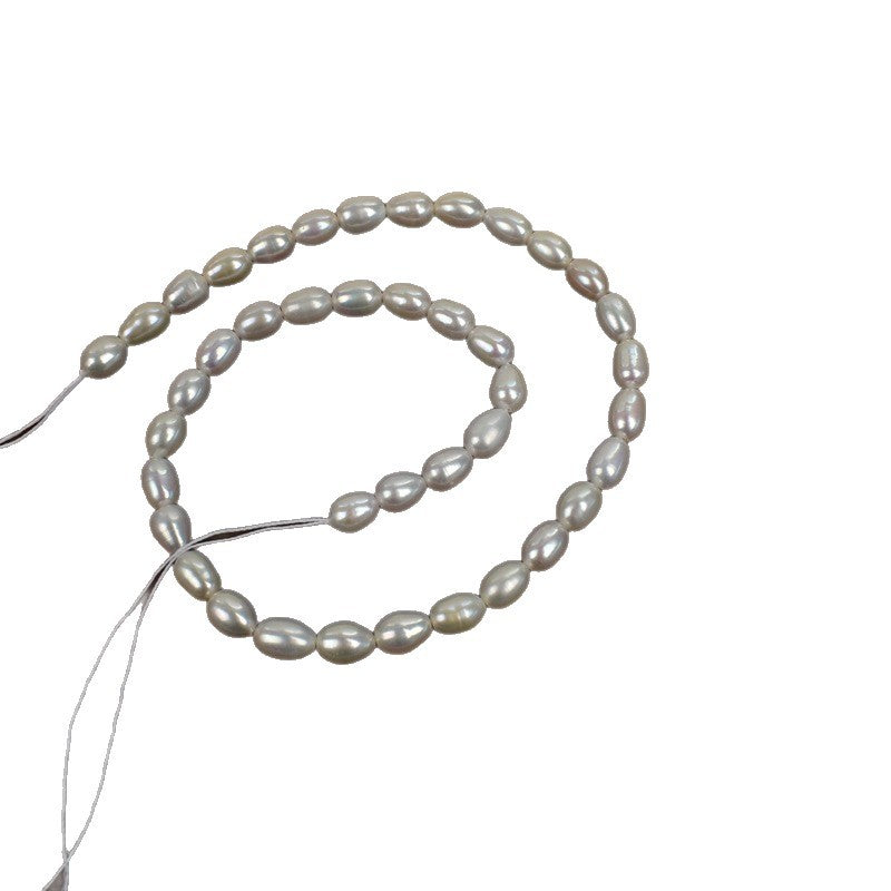 1021 Cost-effective 6mm Natural Freshwater Pearl Loose Beads Rice Beads