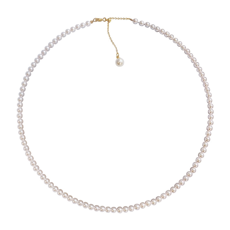 Akoya Pink Millet Zhuhai Mother Shell Pearl Necklace Female Temperament Versatile Celebrity Light Luxury Premium Sense Clavicle Chain