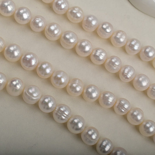 1114 10-11Mm Threaded Pearl Natural Freshwater Pearl DIY Jewelry Material Accessories Wholesale
