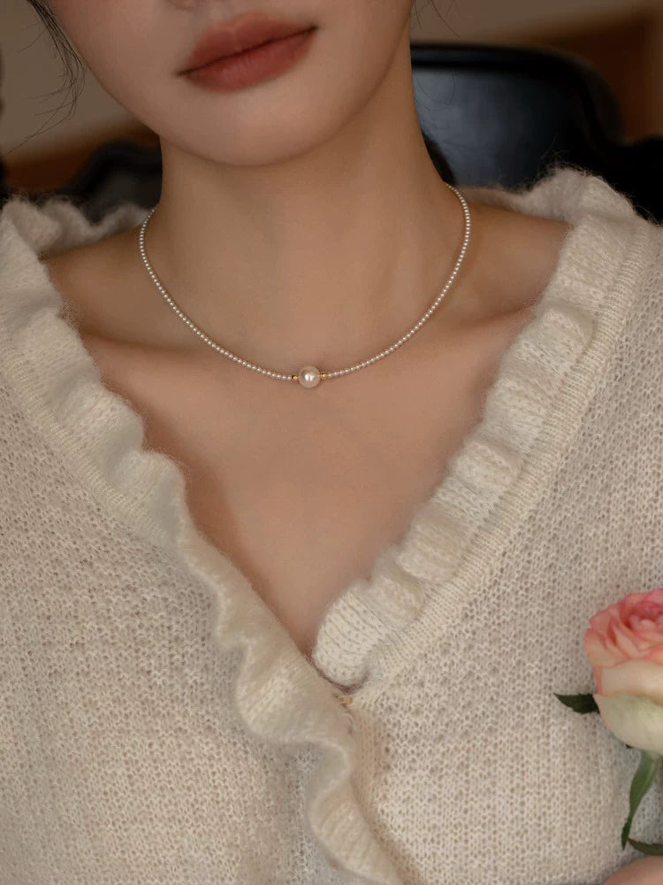 Light Small Pearl Necklace Female